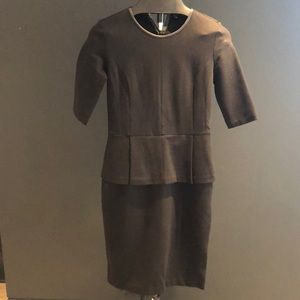 Raoul Black Peplum Day Dress Size 2